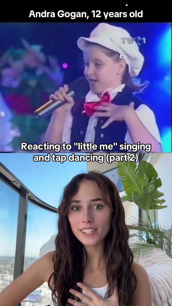 Reacting to little me dancing and singing ? | Andra Gogan